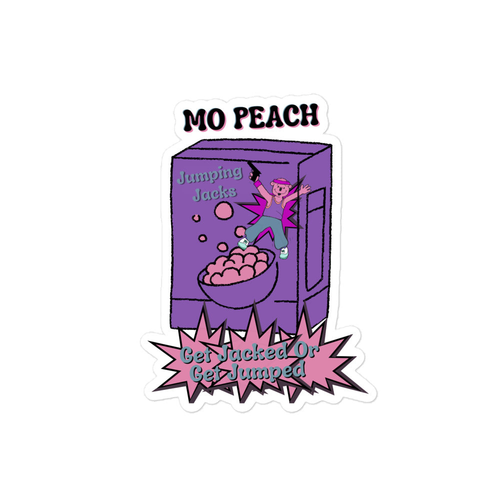 MO PEACH Jumping Jacks Stickers