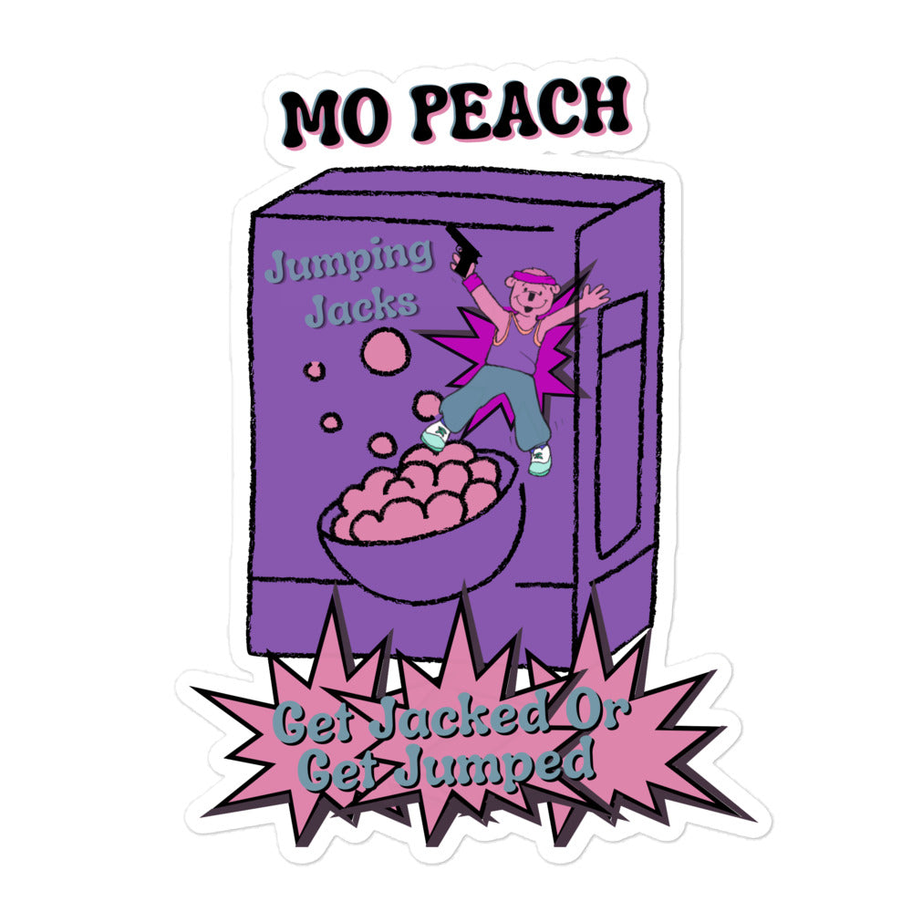 MO PEACH Jumping Jacks Stickers